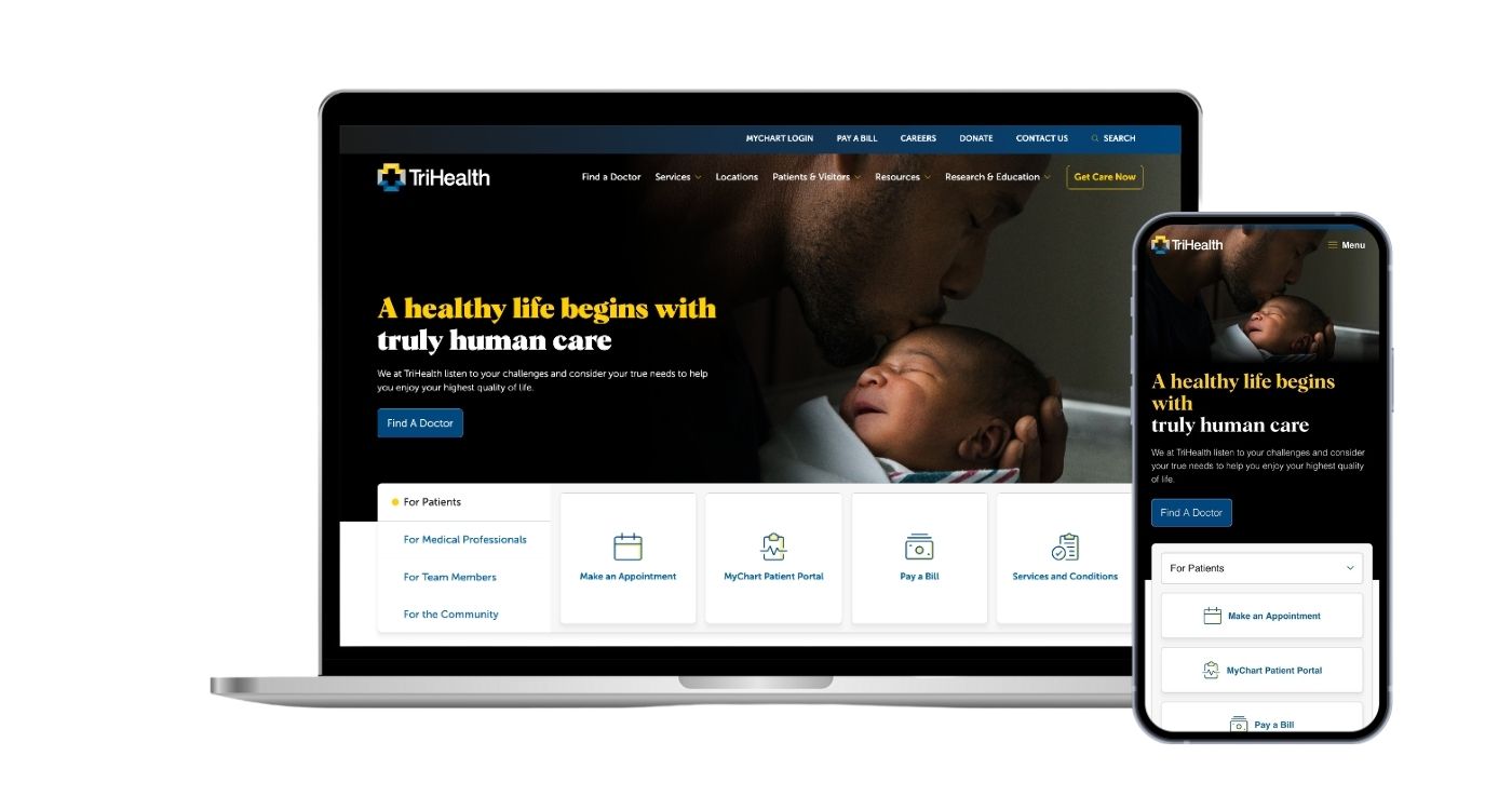 TriHealth Website Homepage